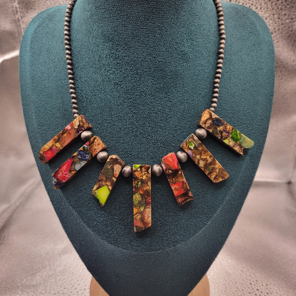 15" Navajo Inspired Style faux Pearl Gemstone